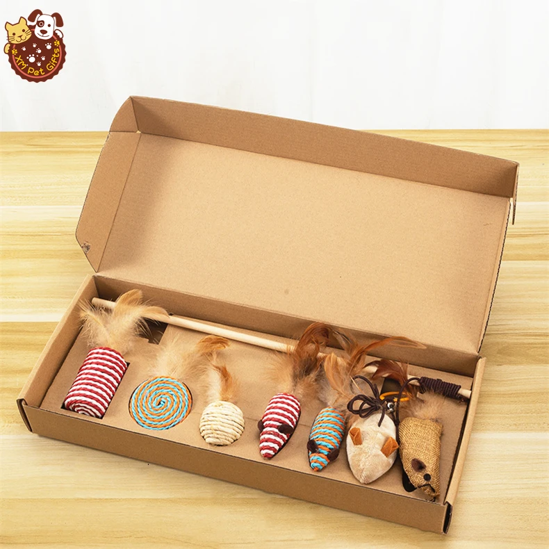 Seven-piece funny cat toy set mouse shaped mini funny playing toys for cats kitten feather cat toys
Seven-piece funny cat toy set mouse shaped mini funny playing toys for cats kitten feather cat toys