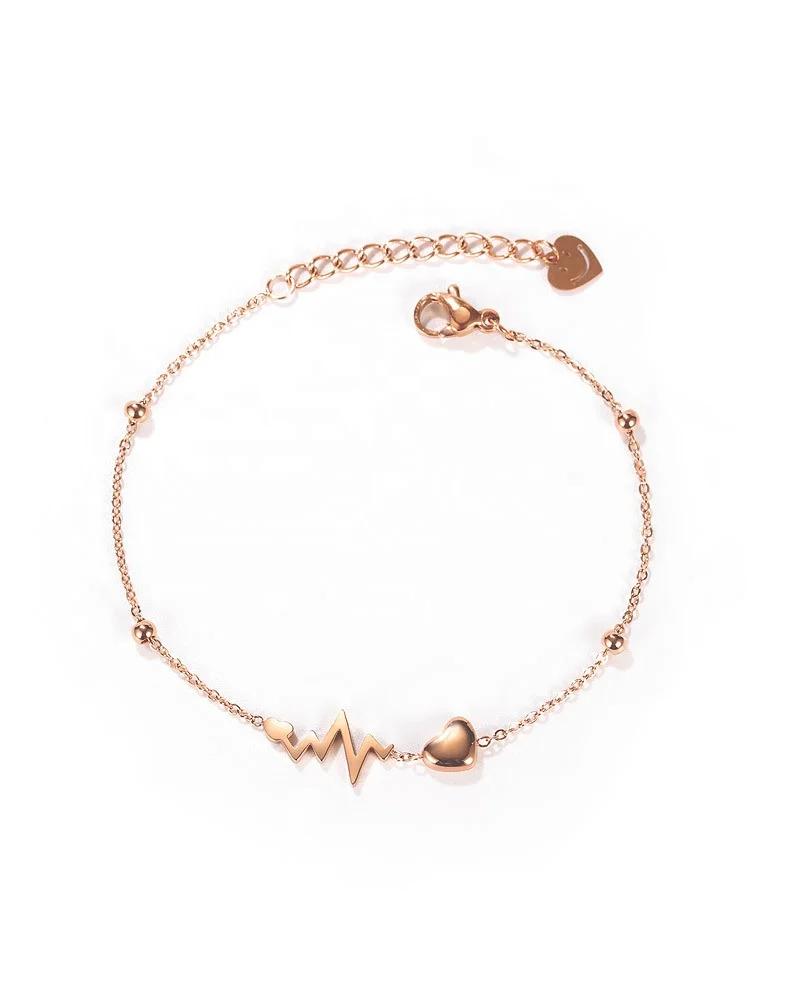2021 Wholesale Rose Gold Hearbead With Heart Charm Pendant Anklet Stainless Steel O Linked Chain Simple Summer Jewelry Women
2021 Wholesale Rose Gold Hearbead With Heart Charm Pendant Anklet Stainless Steel O Linked Chain Simple Summer Jewelry Women