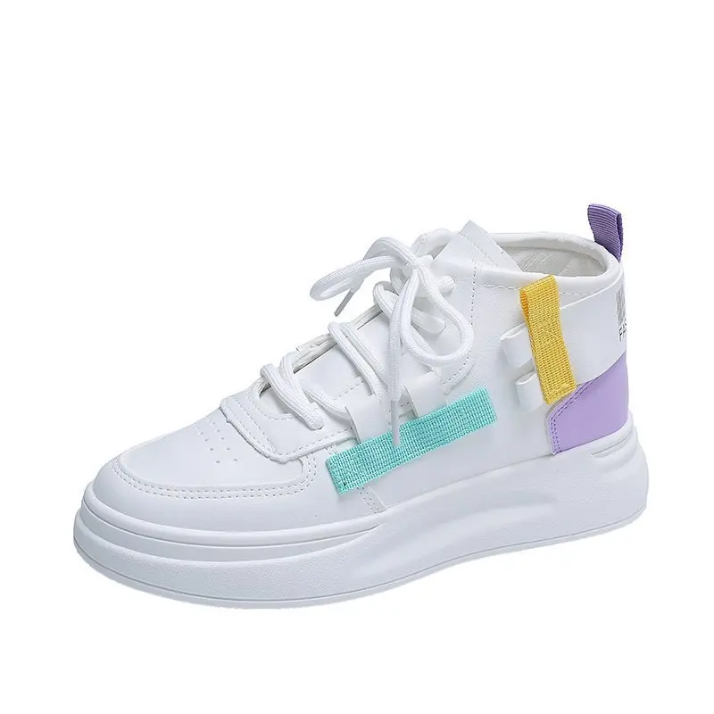 Fashion tend height increasing sneakers for women light weight sport shoes lady, White/purple
Fashion tend height increasing sneakers for women light weight sport shoes lady, White/purple