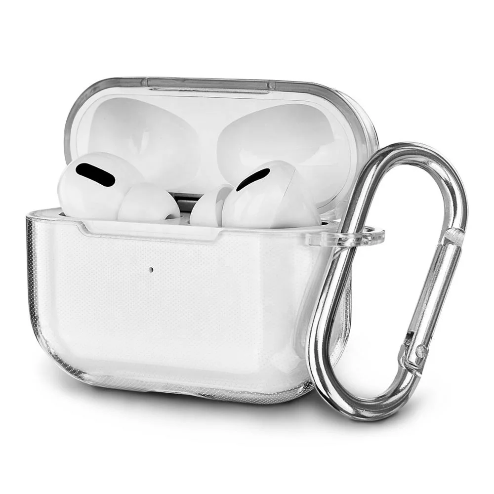 for AirPod Pro Case Transparent Clear TPU Cover Soft Shockproof Earphone Skin Case with Metal Carabiner for Airpod Pro
for AirPod Pro Case Transparent Clear TPU Cover Soft Shockproof Earphone Skin Case with Metal Carabiner for Airpod Pro
