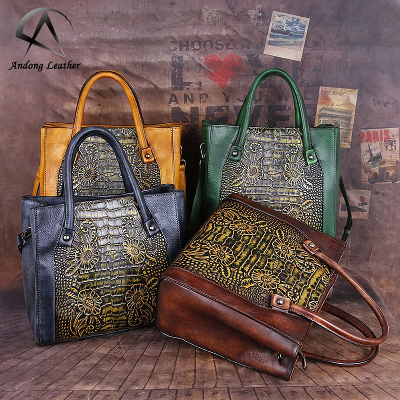 Andong Leather Genuine Cow Leather Top-Handle Bag for Women Retro Shoulder Bag Multifunction Ladies Girl Crossbody
Andong Leather Genuine Cow Leather Top-Handle Bag for Women Retro Shoulder Bag Multifunction Ladies Girl Crossbody