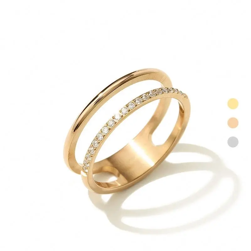 Korean Style Trendy Stackable Zircon Minimalist Double Finger Diamond Ring Jewelry, Customized color
Korean Style Trendy Stackable Zircon Minimalist Double Finger Diamond Ring Jewelry, Customized color