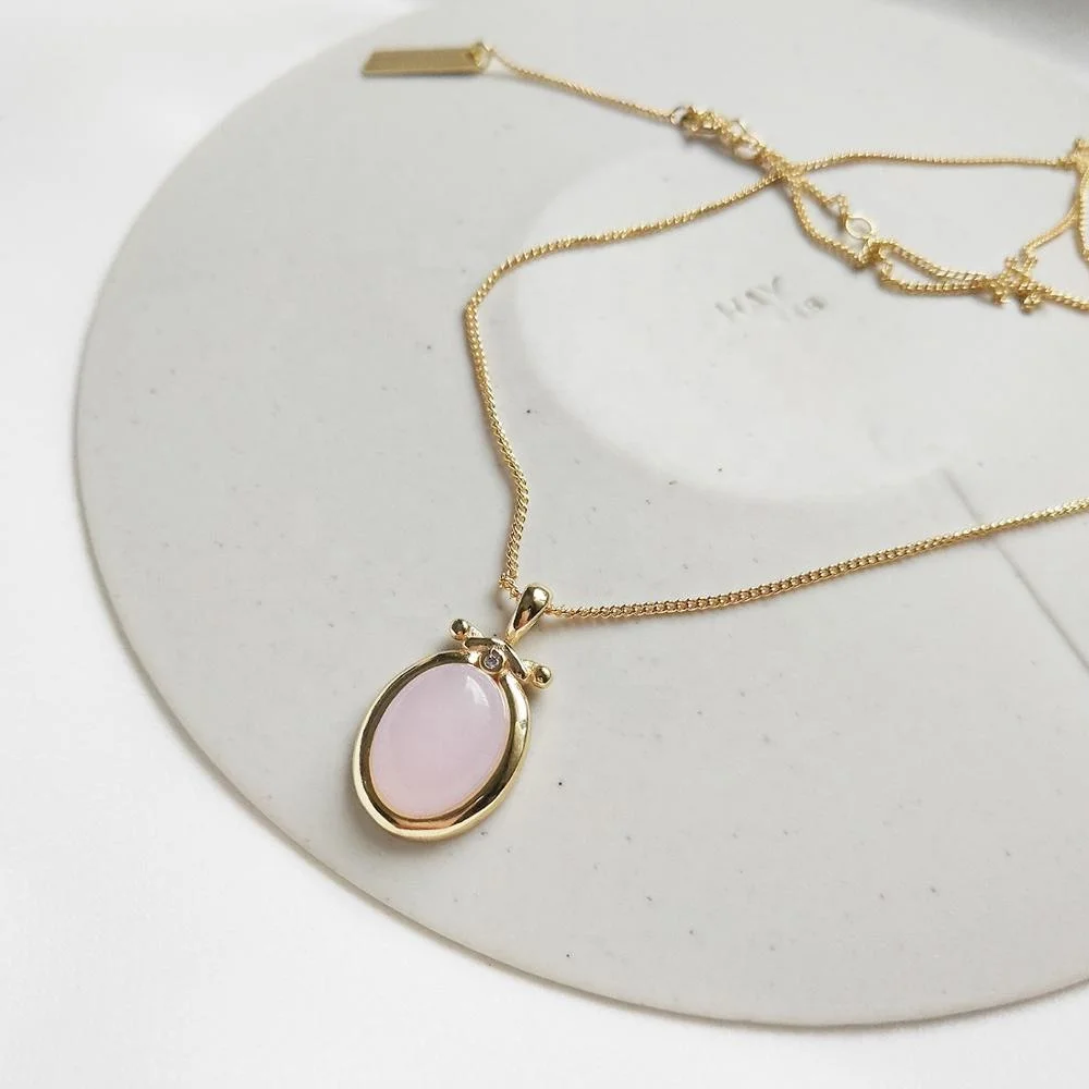 fashion brides gold plated sterling silver gold plated rose pink crystal pendant necklace
fashion brides gold plated sterling silver gold plated rose pink crystal pendant necklace