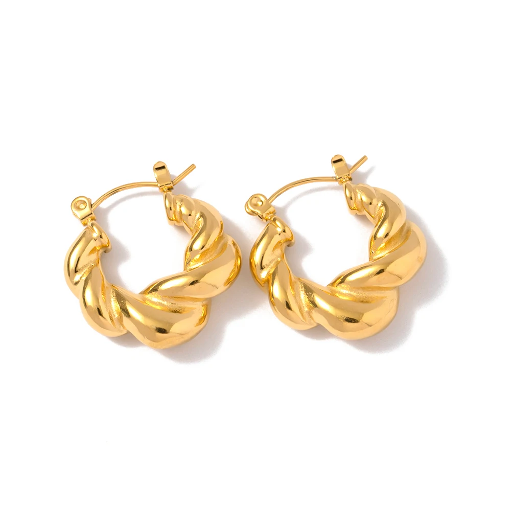 Stainless Steel Croissant Twisted Woven Thick Hoop Earrings For Women Circle Earrings Jewelry Accessories
Stainless Steel Croissant Twisted Woven Thick Hoop Earrings For Women Circle Earrings Jewelry Accessories