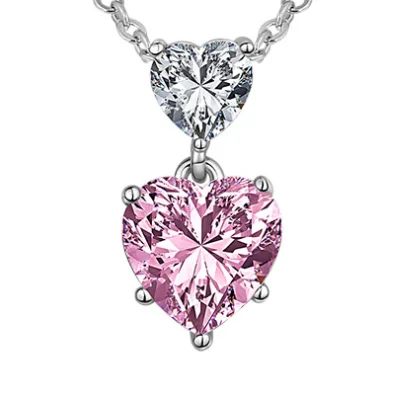 Jewelry Factory Love Heart-shaped Cute Pink Diamond Necklace Pendant Wedding Anniversary Gift
Jewelry Factory Love Heart-shaped Cute Pink Diamond Necklace Pendant Wedding Anniversary Gift