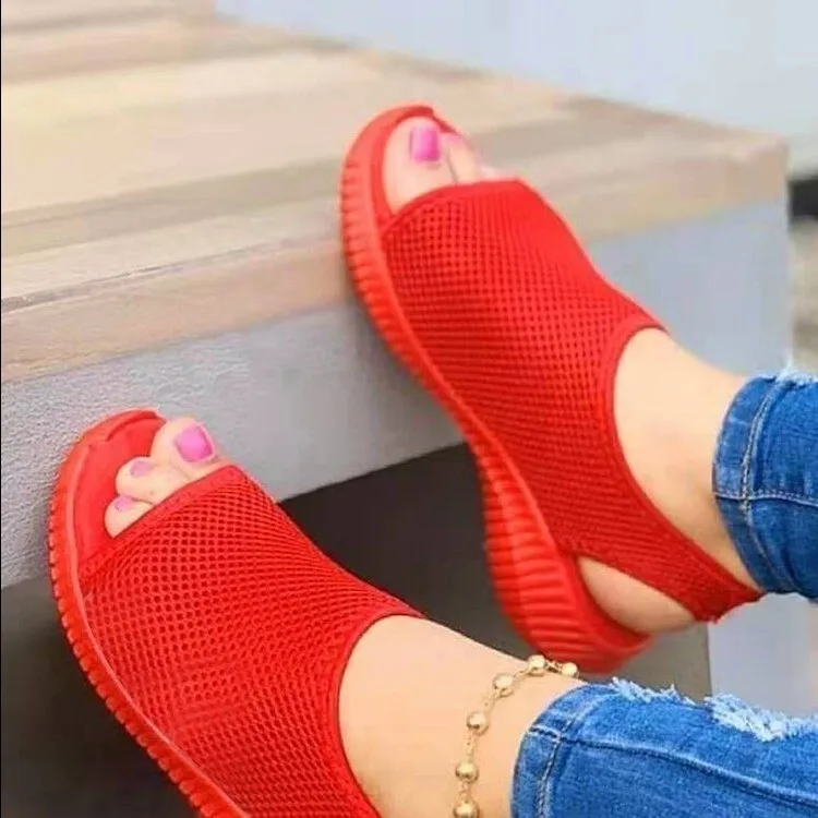 Women's Sandals Fashion Casual Pure Color Knitted Mesh Printed Comfortable Wedge Sandals All-match Summer Flat Sandals 2021, Black,pink,red,blue
Women's Sandals Fashion Casual Pure Color Knitted Mesh Printed Comfortable Wedge Sandals All-match Summer Flat Sandals 2021, Black,pink,red,blue