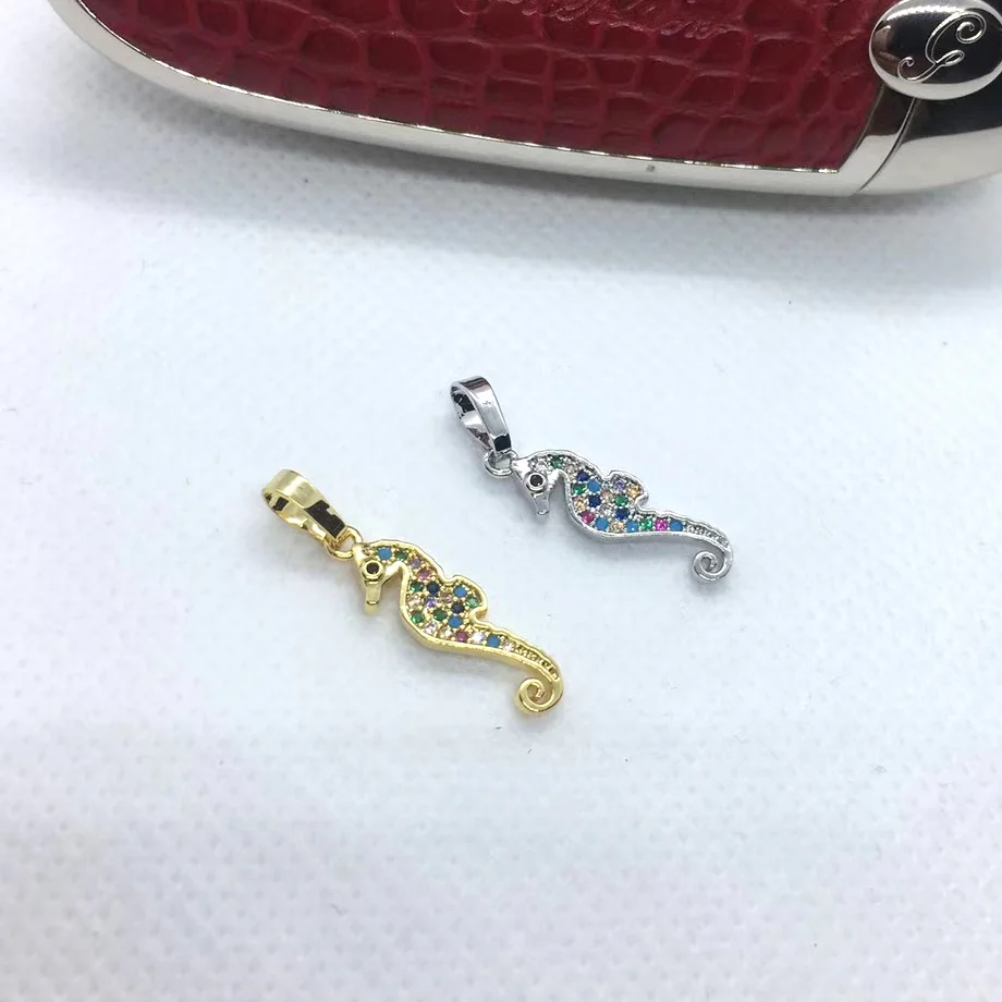 Newest DIY Jewelry Accessories Micro Pave Cubic Zirconia CZ Sea Horse Charm Pendant For Bracelet Necklace Making
Newest DIY Jewelry Accessories Micro Pave Cubic Zirconia CZ Sea Horse Charm Pendant For Bracelet Necklace Making