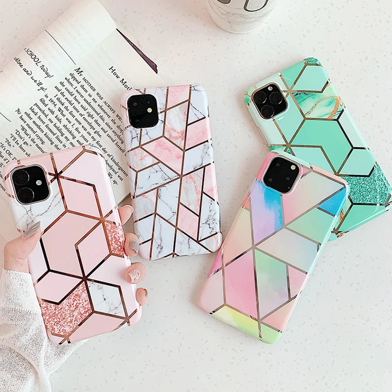 Luxury Line Geometric Phone Case with Marble Pattern For iPhone 11 Pro Max XR XS Max 12 Pro Max Cell Phone Case Accessories, 6 colors
Luxury Line Geometric Phone Case with Marble Pattern For iPhone 11 Pro Max XR XS Max 12 Pro Max Cell Phone Case Accessories, 6 colors