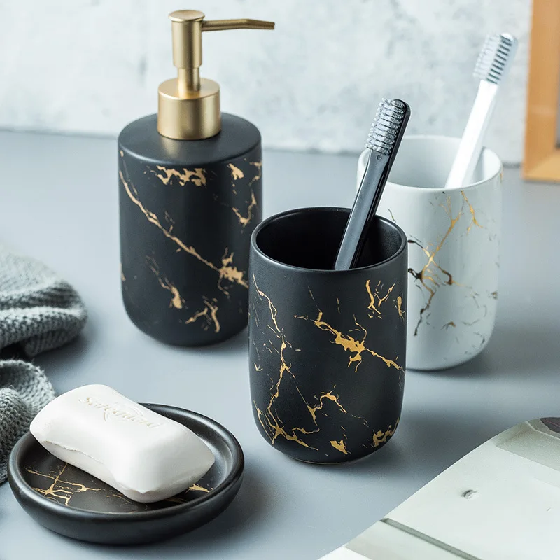 Wholesale Ceramic Sanitary Ware Set Nordic Light Luxury Marble Pattern Bathroom Decoration Bathroom Supplies, Whit/black /yellowgrey/
Wholesale Ceramic Sanitary Ware Set Nordic Light Luxury Marble Pattern Bathroom Decoration Bathroom Supplies, Whit/black /yellowgrey/