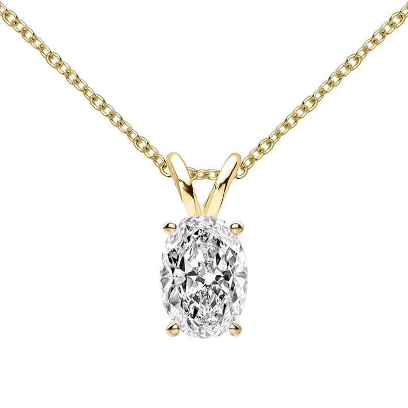 Wedding Oval 1 Carat Moissanite 925 Sterling Silver Real Gold Choker Engagement Diamond Pendant Necklace
Wedding Oval 1 Carat Moissanite 925 Sterling Silver Real Gold Choker Engagement Diamond Pendant Necklace
