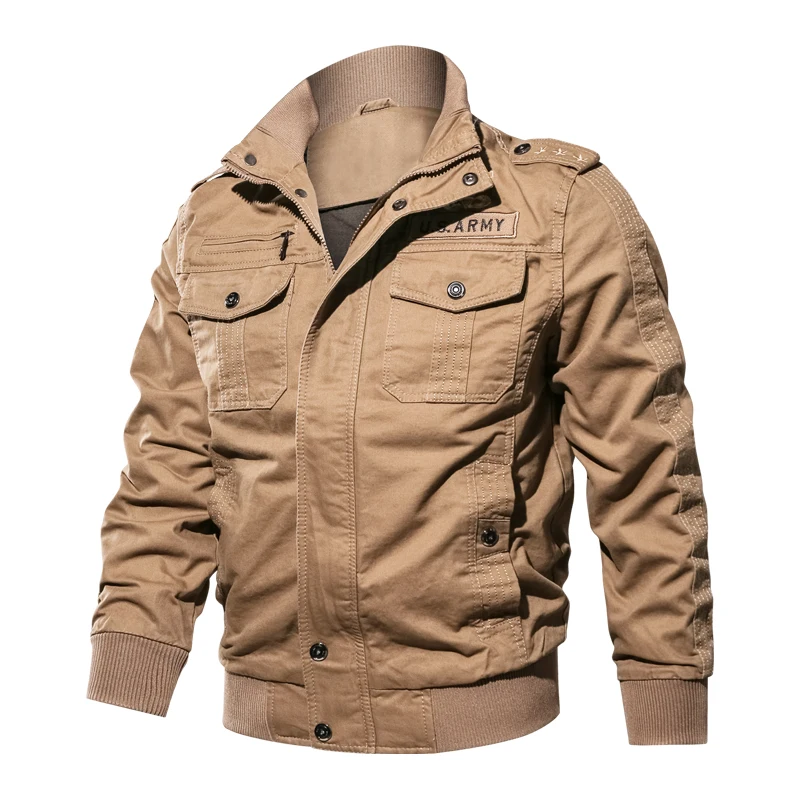 2021 new fashion Custom print logo wholesale Men's Army Fans Military Tactical Jacket pilot jacket flight jacket
2021 new fashion Custom print logo wholesale Men's Army Fans Military Tactical Jacket pilot jacket flight jacket