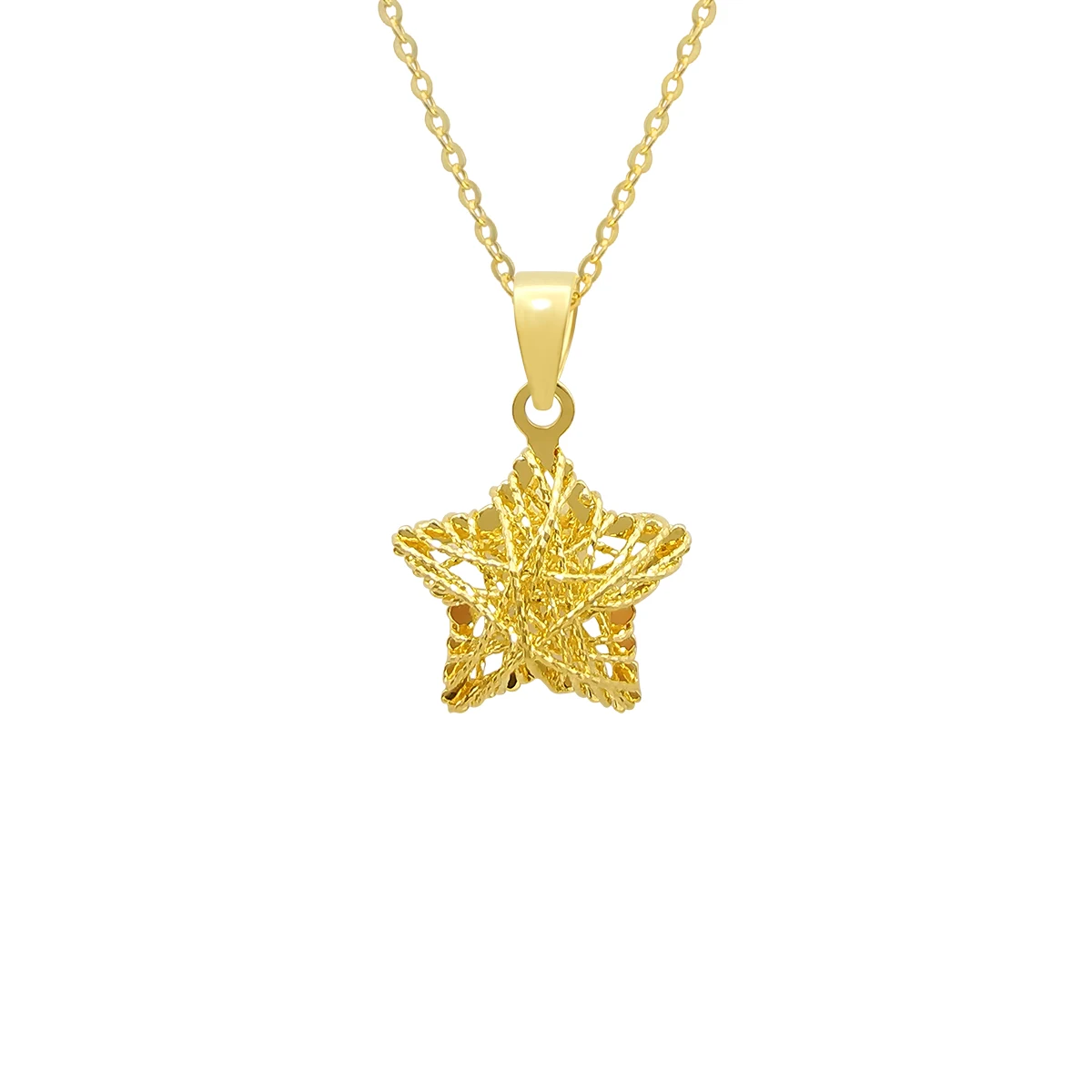 18K Plain Gold Pendant Jewelry Star Shape bead chain Necklace for Women Engagement
18K Plain Gold Pendant Jewelry Star Shape bead chain Necklace for Women Engagement