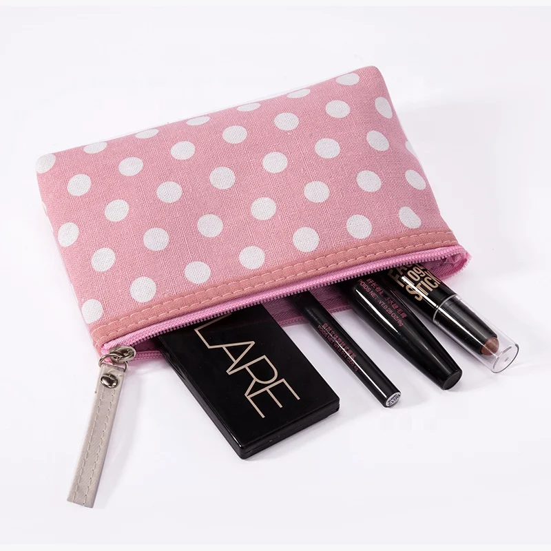 Eco friendly Cotton Canvas Makeup Bag Polka Dot Cosmetic Bag Multifunctional Card Package Key Mobile Phone Makeup Storage Bag
Eco friendly Cotton Canvas Makeup Bag Polka Dot Cosmetic Bag Multifunctional Card Package Key Mobile Phone Makeup Storage Bag