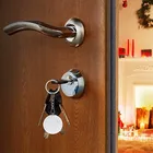 New products mini moon lamp key chain custom logo 4cm moon botton battery