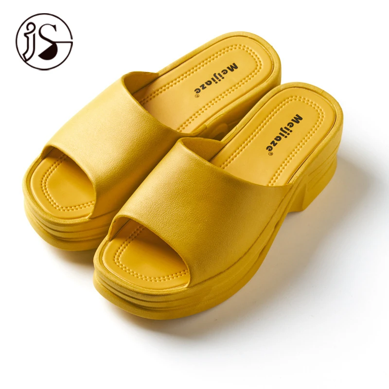 2021 new indoor solid color women's sandals fashion outerwear wedge platform shoes women's slippers, Customized color
2021 new indoor solid color women's sandals fashion outerwear wedge platform shoes women's slippers, Customized color