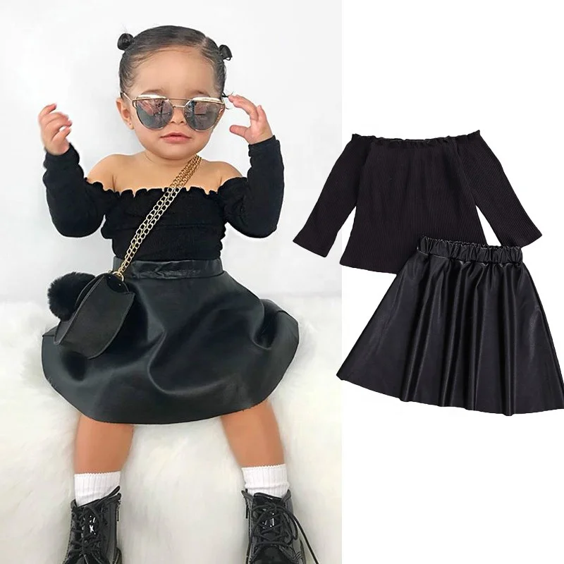 1-5Y Autumn Toddler Kids Baby Girl Clothes Sets Knitted Ruffles Long Sleeve Off Shoulder T-shirts Tops PU Leather Skirts Outfits, As picture
1-5Y Autumn Toddler Kids Baby Girl Clothes Sets Knitted Ruffles Long Sleeve Off Shoulder T-shirts Tops PU Leather Skirts Outfits, As picture