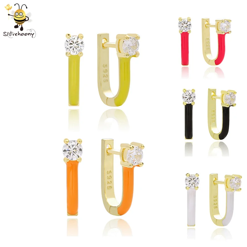 2020 New Fashion CZ 925 Sterling Silver Colorful Huggies Safety Pin Enamel Mini Hoop Earrings Jewelry Sets For Multiple Color, Silver/24 gold plated
2020 New Fashion CZ 925 Sterling Silver Colorful Huggies Safety Pin Enamel Mini Hoop Earrings Jewelry Sets For Multiple Color, Silver/24 gold plated