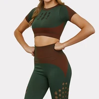 Custom Logo Hollow Out Seamless Leggings Crop Top Women Sportswear Fitness Yoga Sets
Custom Logo Hollow Out Seamless Leggings Crop Top Women Sportswear Fitness Yoga Sets
