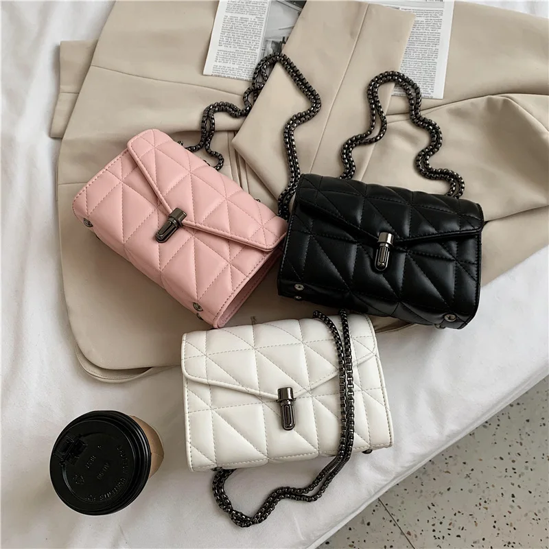 Solid Color PU Leather Crossbody Bags For Women 2021 Small Chain Shoulder Messenger Bag Lady Designer Luxury Lock Handbags
Solid Color PU Leather Crossbody Bags For Women 2021 Small Chain Shoulder Messenger Bag Lady Designer Luxury Lock Handbags