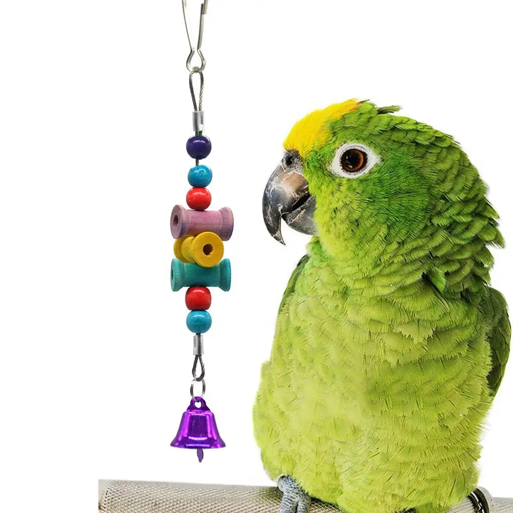 Wooden Steel Hanging Bell Cage Toys For Parrots Bird Swing Toy Pet Bird Supplies Cockatiel Parrot Toys, As photo
Wooden Steel Hanging Bell Cage Toys For Parrots Bird Swing Toy Pet Bird Supplies Cockatiel Parrot Toys, As photo