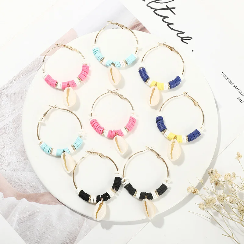OUYE beach women polymer clay fashionable wholesale jewelry fashion trend earrings 2021 handmade clay shell hoop earrings women, Colorful
OUYE beach women polymer clay fashionable wholesale jewelry fashion trend earrings 2021 handmade clay shell hoop earrings women, Colorful