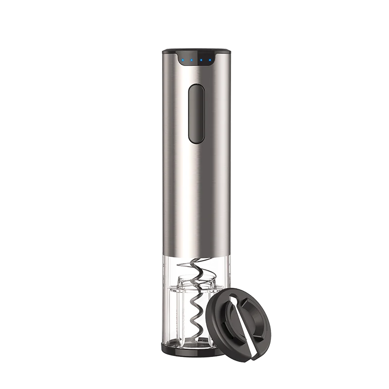 New design wine corkscrew smart electric rechargeable sustainable wine opener bottle, Silver/or custom
New design wine corkscrew smart electric rechargeable sustainable wine opener bottle, Silver/or custom
