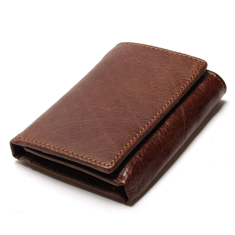 Custom Logo Mini Wallet Case Credit Card Antitheft Trifold Purse Leisure Men's Slim Leather Wallet, Brown or customized
Custom Logo Mini Wallet Case Credit Card Antitheft Trifold Purse Leisure Men's Slim Leather Wallet, Brown or customized