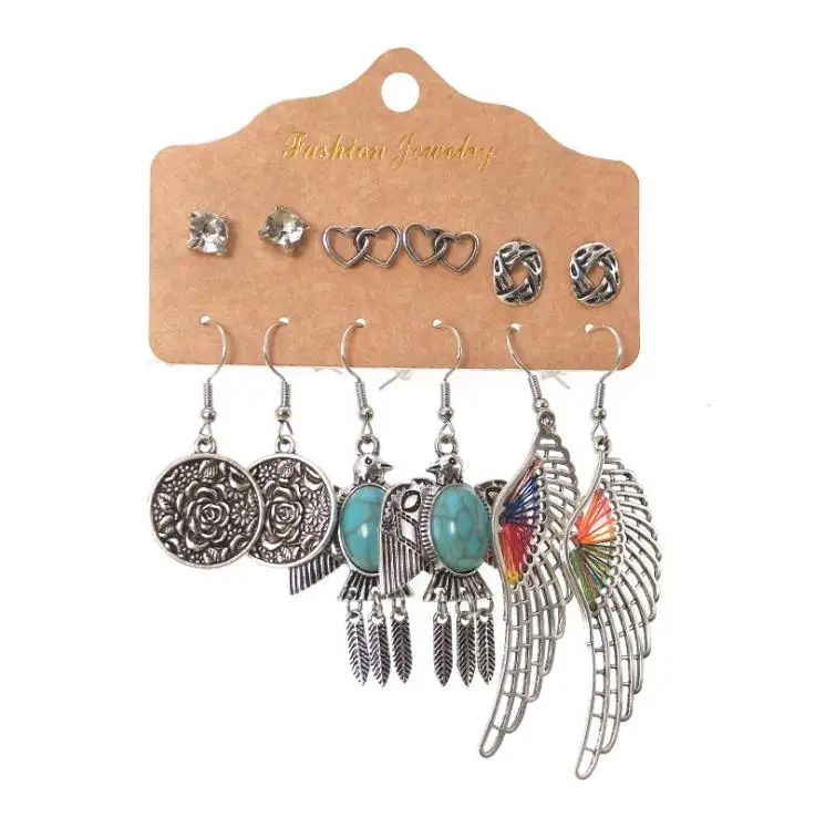 Fashion New Bohemian Vintage Women Earrings Set For Trendy Ethnic Moon Drop Jewelry Female
Fashion New Bohemian Vintage Women Earrings Set For Trendy Ethnic Moon Drop Jewelry Female