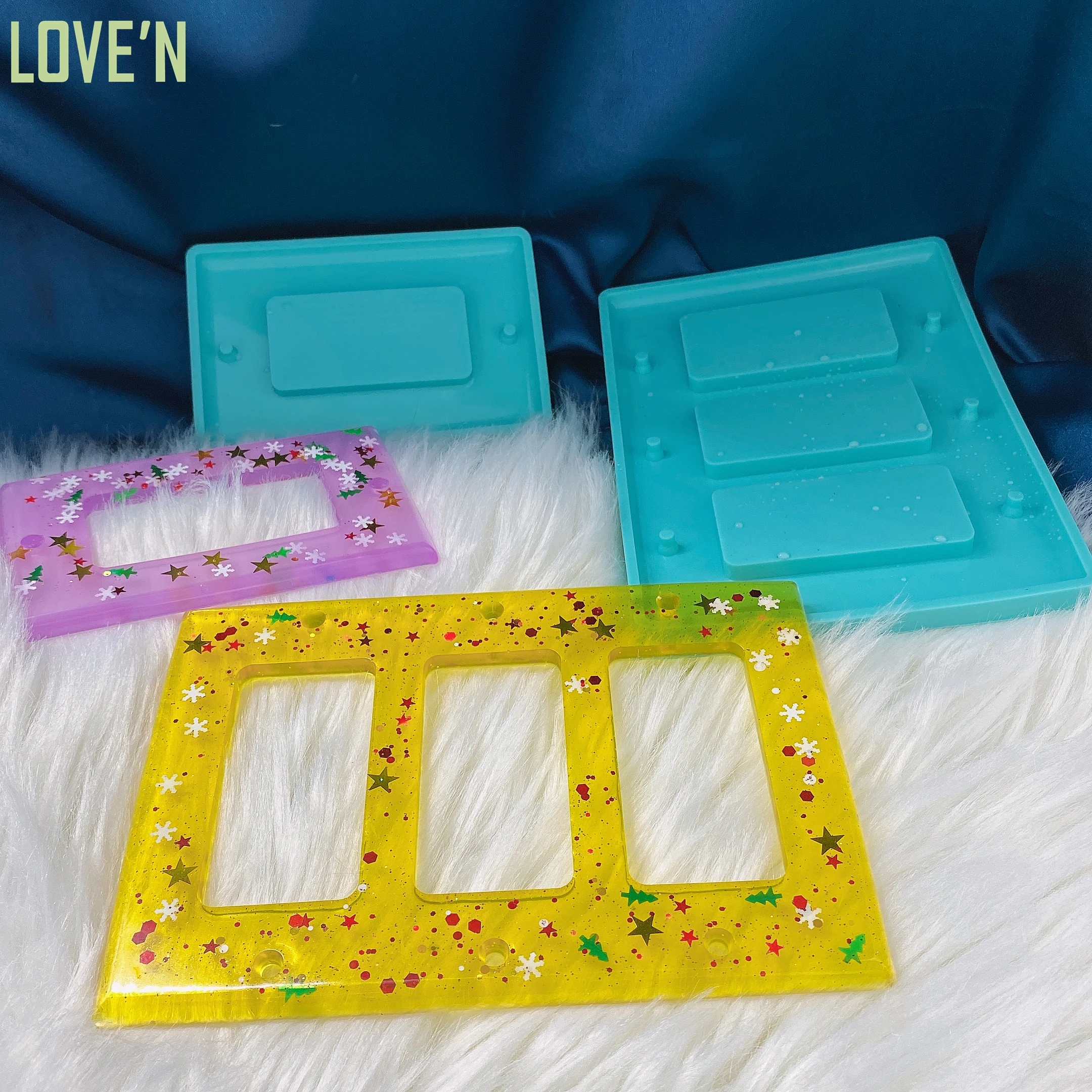 LOVE'N LV140S Square Double Outlet board Plate mould Rectangle Electric Light Switch Cover Silicone resin Mold for home decor
LOVE'N LV140S Square Double Outlet board Plate mould Rectangle Electric Light Switch Cover Silicone resin Mold for home decor