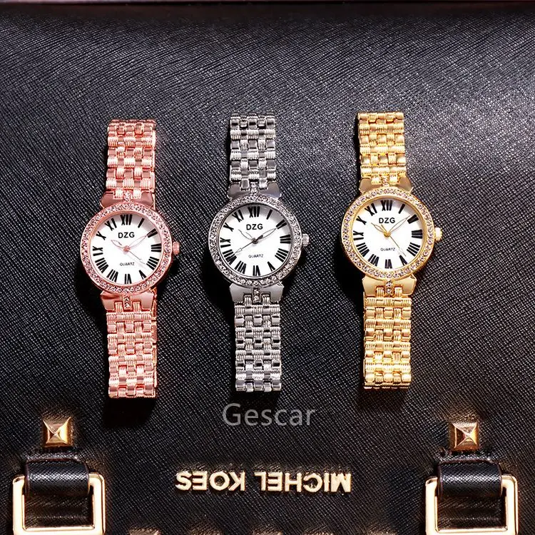 DZG Top Grade Business Style Black Roma Numbers Temperament With Drill Round Shape Alloy Belt Table Quartz Watch Wholesale, Multicolor
DZG Top Grade Business Style Black Roma Numbers Temperament With Drill Round Shape Alloy Belt Table Quartz Watch Wholesale, Multicolor