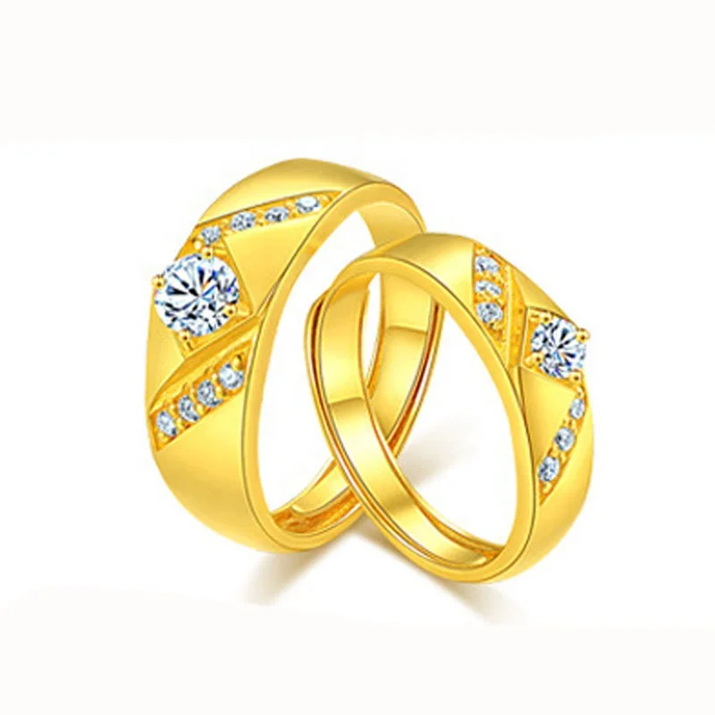 Simple Hot Selling Product 18K Wedding Diamond Gold Couple Ring Jewelry Size Adjustable Crystal Ring, Picture shows
Simple Hot Selling Product 18K Wedding Diamond Gold Couple Ring Jewelry Size Adjustable Crystal Ring, Picture shows