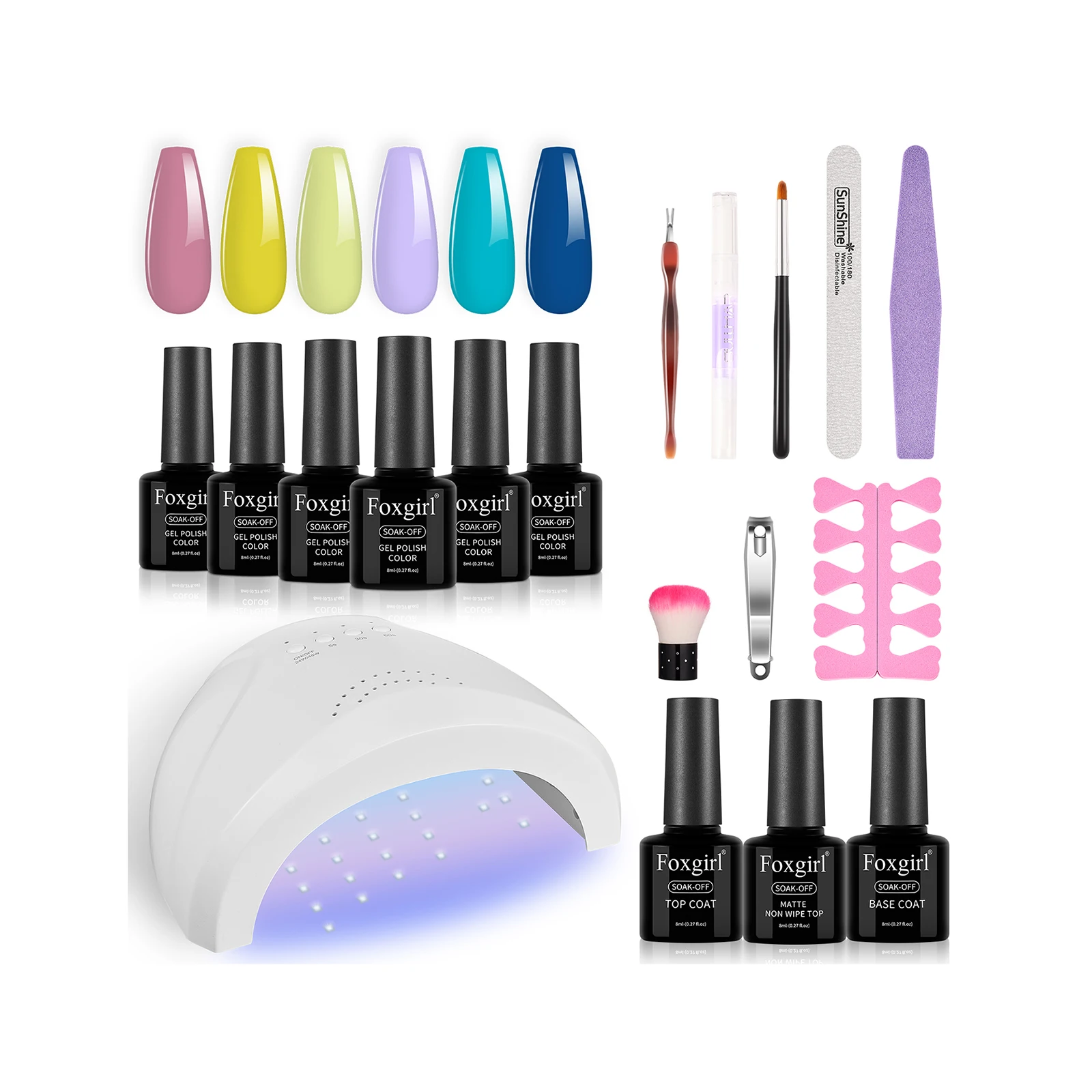 6 Colors Gel Nail Polish Kit Nail Salon Professional Set LED Nail Art Gel Fashion Color Private Label Custom logo
6 Colors Gel Nail Polish Kit Nail Salon Professional Set LED Nail Art Gel Fashion Color Private Label Custom logo