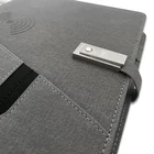 Wireless Power Bank Notebook with USB flash Phone Pocket Holder PU Leather A5 Diary for Office Business