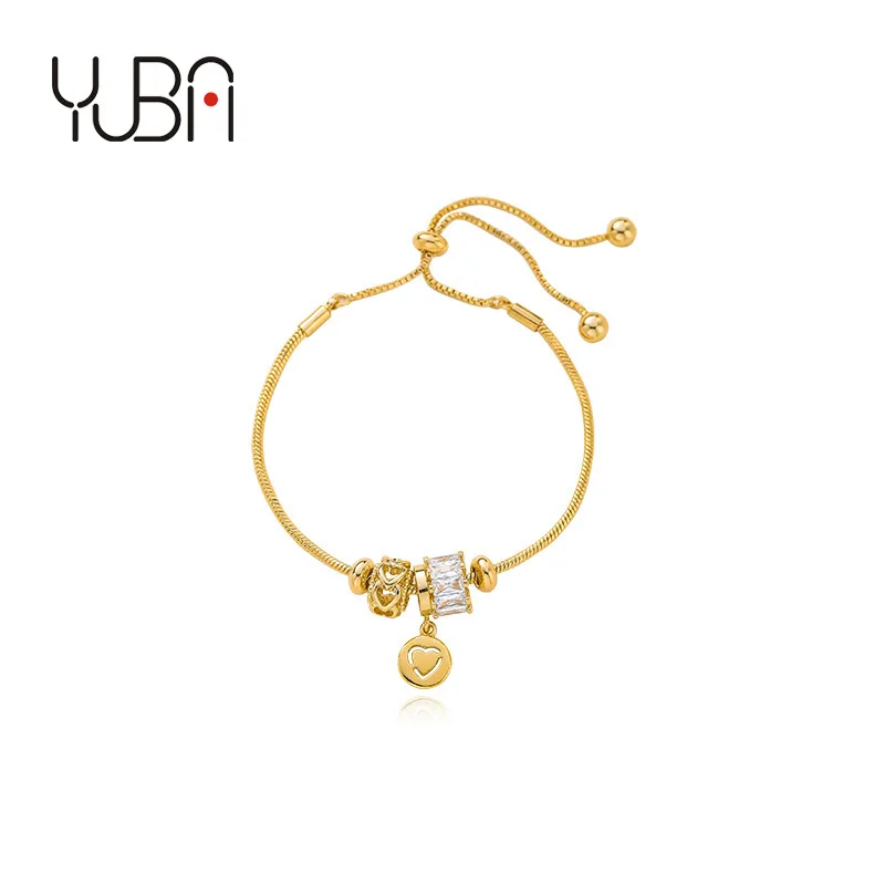 Valentines Day Luxury Cubic Zirconia Bead Charm Bracelet Adjustable Gold Chain Crystal Lucky Love Heart Bracelet
Valentines Day Luxury Cubic Zirconia Bead Charm Bracelet Adjustable Gold Chain Crystal Lucky Love Heart Bracelet