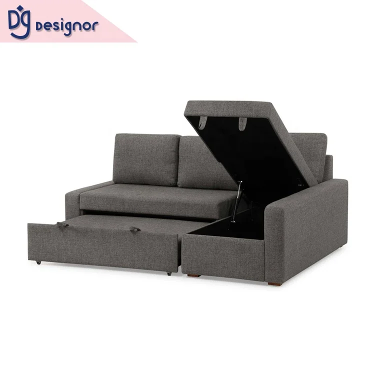 Dg Good Quality Sectional Corner L Shape Sofa Cum Bed With Storage