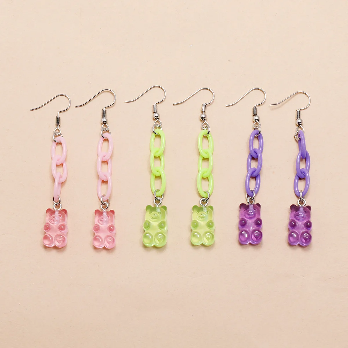Hot Style Cheap Earring,Jelly Gummy Bear Earrings 3 pairs set,women jewelry earring set, Multi colors
Hot Style Cheap Earring,Jelly Gummy Bear Earrings 3 pairs set,women jewelry earring set, Multi colors