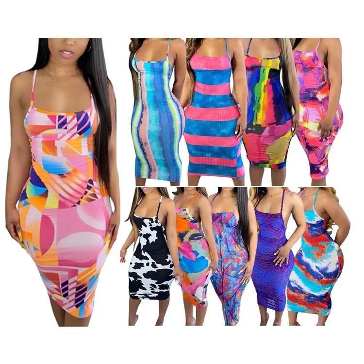 2021 Hot Casual Bodycon Dress Strap Backless Tie Dye Plus Size Summer Women Long Dresses, Picture color
2021 Hot Casual Bodycon Dress Strap Backless Tie Dye Plus Size Summer Women Long Dresses, Picture color