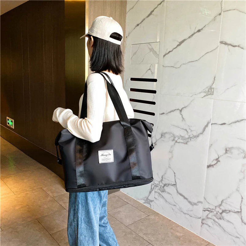 Hot Sale Functional Solid Color Big Storage Shoulder Bag Waterproof Gym Bag Nylon Expandable Luggage Tote Bag for Women, Pink,purple,black,grey,blue,rose red or custom
Hot Sale Functional Solid Color Big Storage Shoulder Bag Waterproof Gym Bag Nylon Expandable Luggage Tote Bag for Women, Pink,purple,black,grey,blue,rose red or custom