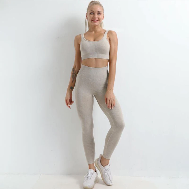 New 2-Pieces Design Gym Wear Seamless Bra And Leggings Private Label Yoga Activewear Set, Same as picture shows
New 2-Pieces Design Gym Wear Seamless Bra And Leggings Private Label Yoga Activewear Set, Same as picture shows