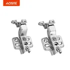 A02 AOSITE nickel plate cold roll steel half overlay furniture hardware Aluminum Frame Hydraulic Damping Hinge