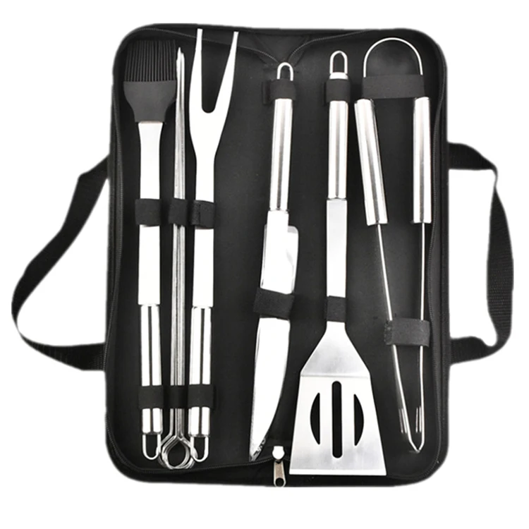 Roaster 3-piece set stainless steel barbecue tool set cloth bag 5-piece set combination
Roaster 3-piece set stainless steel barbecue tool set cloth bag 5-piece set combination