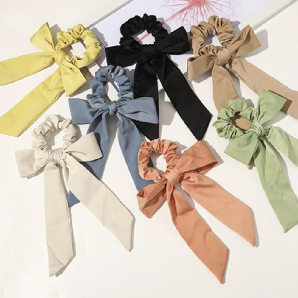 INS Sweet Girl Hair Accessories Solid Color Ribbon Bow Hair Loop Elastic Cloth Bow Hair Scrunchies
INS Sweet Girl Hair Accessories Solid Color Ribbon Bow Hair Loop Elastic Cloth Bow Hair Scrunchies