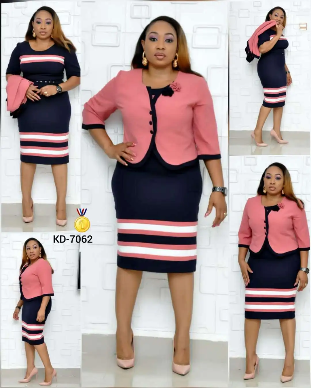 2021 Plus Size African Cotton Mixed Dress Woman 2pcs Causal office dress, As showed
2021 Plus Size African Cotton Mixed Dress Woman 2pcs Causal office dress, As showed