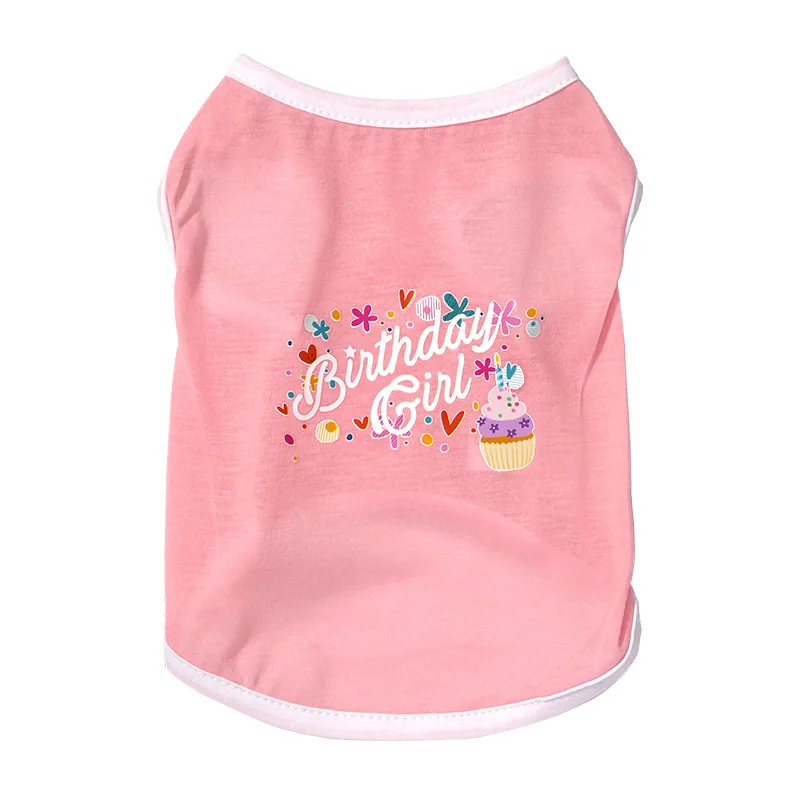 Hot selling cheap wholesale cute summer birthday pink cat and dog T sleeveless t-shirt cute pet clothes
Hot selling cheap wholesale cute summer birthday pink cat and dog T sleeveless t-shirt cute pet clothes