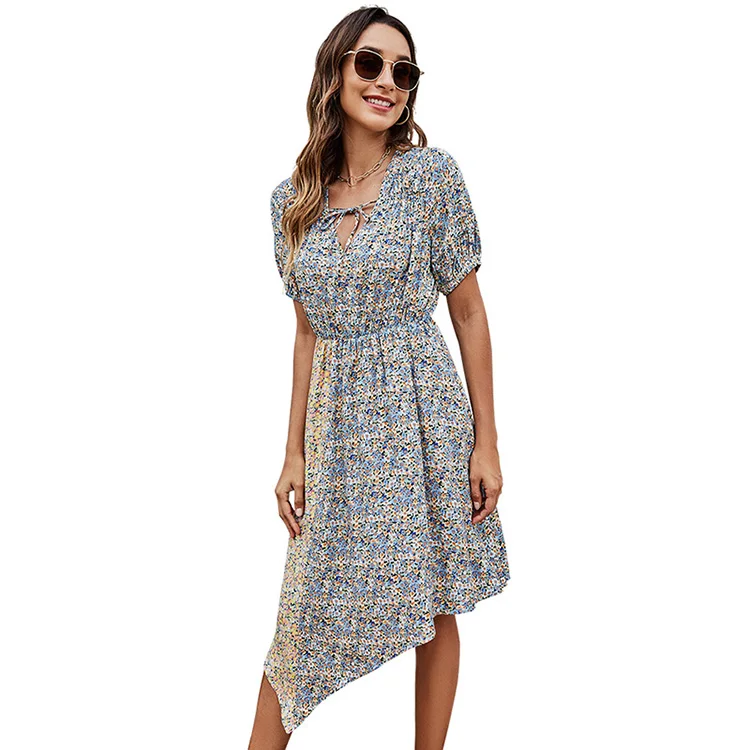 New Arrival 2021 Summer Hot Selling Women's Casual Dress Irregular V-neck A-line Short Sleeve Dress
New Arrival 2021 Summer Hot Selling Women's Casual Dress Irregular V-neck A-line Short Sleeve Dress