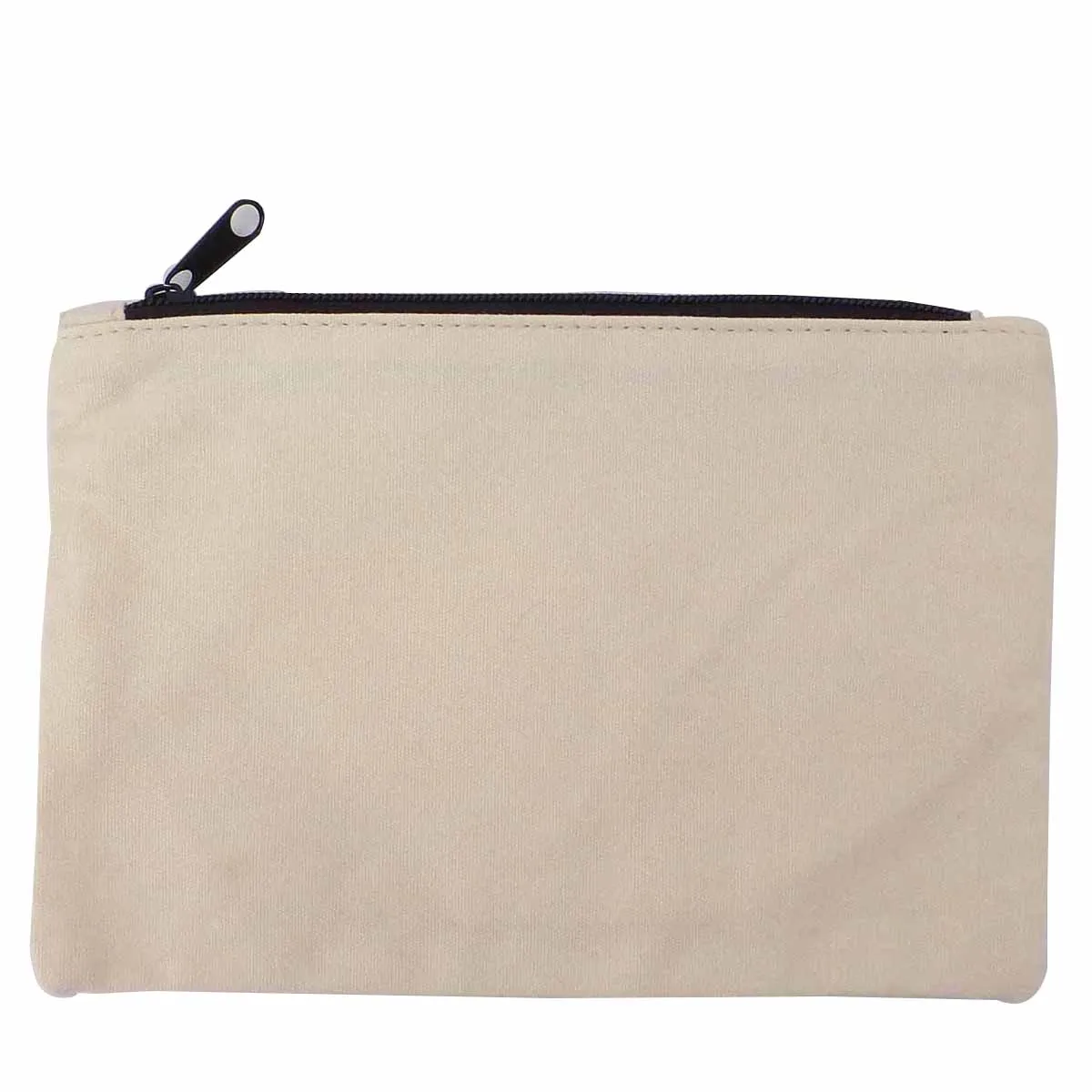 off-white canvas with  blackzipper