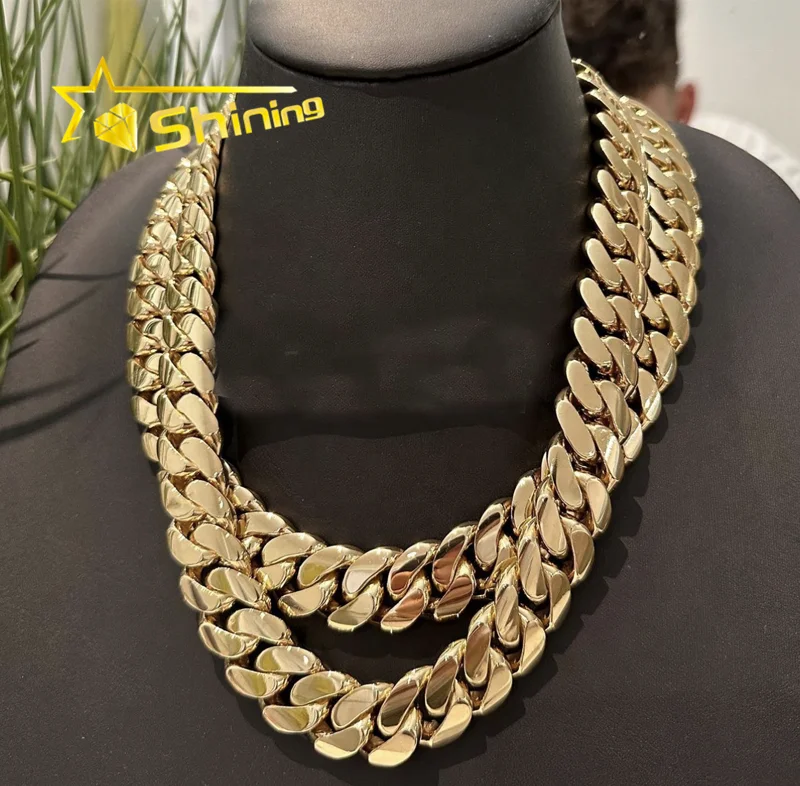 Hip Hop Jewelry Men Rapper Chain 20MM 22" 500G Thick 14K Gold Plating 999 Silver Cuban Chain
Hip Hop Jewelry Men Rapper Chain 20MM 22" 500G Thick 14K Gold Plating 999 Silver Cuban Chain