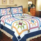 custom size cotton fabric quilt summer quilt for home and hotel embroidered bedspread sets