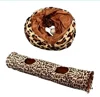 2019 Fashion leopard 47 inches Cat Fun 2 Holes Long Tunnel with Plush ball funny kitten interactive cat toys for cats