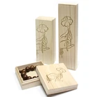 Cheaper custom paulownia natural color jewelry packaging box bracelet gift packaging wood box
